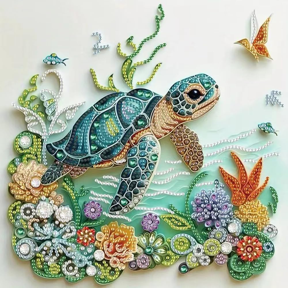 Resin Craft For Beginners - Kits de Peinture Diamant Tortue Marine
