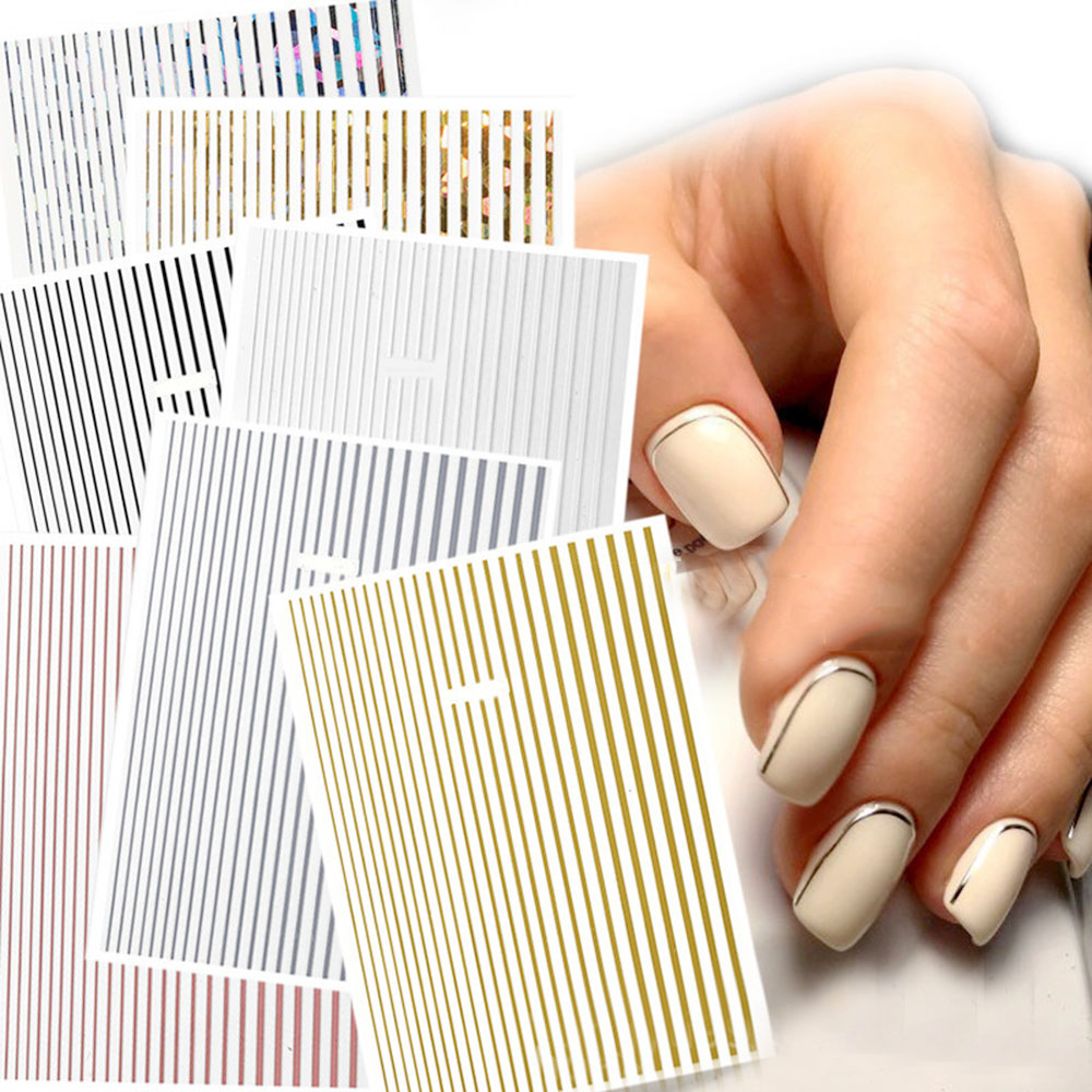 1 feuille 3D or argent lignes  - Gold Foil Flakes avis et prix